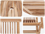 Garden Furniture Set 7 pcs Natural Solid Teak Wood 3418864