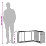Storage Shelves 2 pcs Grey Poly Rattan 366132