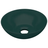 Bathroom Sink Ceramic Dark Green Round 146981