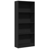 Bookcase Black 60x24x143 cm Engineered Wood 857813
