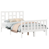 Bed Frame without Mattress White 120x200 cm Solid Wood Pine 3191967