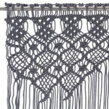 Macrame Curtain Anthracite 140x240 cm Cotton 323995