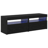 TV Cabinet 2 pcs Black Oak 60 x 35 x 40 cm Engineered Wood 862556