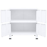 Storage Chest White Steel, plastic 75x40x80 cm Storage Chest 339626