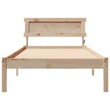 Bed Frame with Headboard Brown 90 x 190 cm Solid Pine Wood 872842