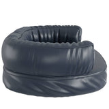 Ergonomic Foam Dog Bed Dark Blue 75x53 cm Faux Leather 171314