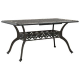 Garden Dining Set 7 pcs Bronze Aluminium 3334648