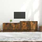 TV Cabinet Smoked Oak 158.5x36x45 cm Engineered Wood 817123