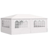 Professional Party Tent with Side Walls 4x6 m White 90 g/m 48527