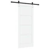 Sliding Door White 83 x 202 cm Solid Pine Wood 3333281
