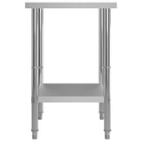 Kitchen Work Table 60x60x85 cm Stainless Steel 51184
