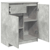 Sideboard with Drawer Concrete Grey 71x35x84 cm Engineered Wood 861592