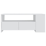 Coffee Table White 102x55x42 cm Engineered Wood 810917