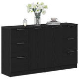 Sideboard Black Oak 120 x 30 x 70 cm Engineered Wood 3333072
