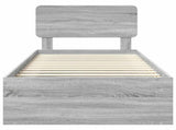 Bed Frame Grey Sonoma 90 x 200 cm Solid Pine Wood 3412128