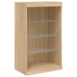 Sideboard with LED Lights Sonoma Oak 60.5x37x100 cm 836709