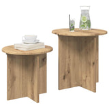Side Table Set with Storage 2 pcs Artisan Oak Engineered Wood 8001018