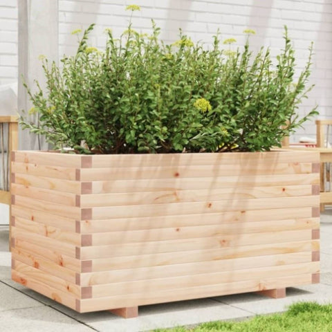 ZNTS Garden Planter 90x60x49.5 cm Solid Wood Pine 847383