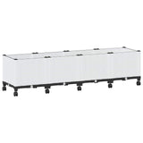 Garden Planter with Wheels White 160 x 40 x 48 cm PP 3423137