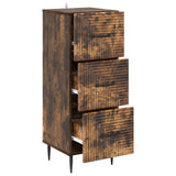 Drawer Cabinet Smoked Oak 33 x 34.5 x 89.5 cm Engineered Wood 894850