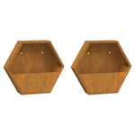 ZNTS Wall Planters 2 pcs Rusty Corten Steel 46x10x40 cm 823685