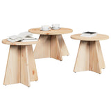 Coffee Table 3 pcs Natural 873538