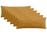 Cushion Cover 6 pcs ALMELO Yellow 40 x 80 cm Corduroy 914627