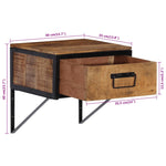 ZNTS Bedside Cabinet 40x35x40 cm Solid Wood Mango 358916