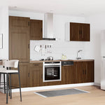 ZNTS 7 Piece Kitchen Cabinet Set Kalmar Brown Oak Engineered Wood 3314768