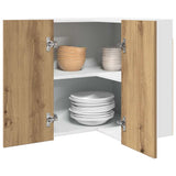Hanging Corner Cabinet Lyon Artisan Oak 57x57x60 cm Engineered Wood 856123