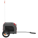 Pet Bike Trailer Red and Grey Oxford Fabric and Iron 93824