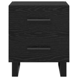 Bedside Cabinet with Drawer 2 pcs Black Oak 40 x 35 x 47.5 cm 882063