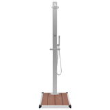 Outdoor Shower with Tray WPC Stainless Steel 3051285
