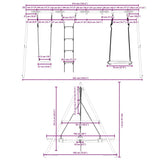 Outdoor Swing Set with Swing, Ladder, Nest Swing 3283618
