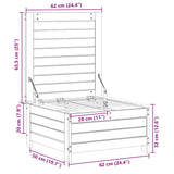 Garden Footstool 62x63.5x32 cm Impregnated Wood Pine 844902
