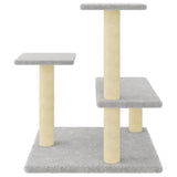 Cat Tree with Sisal Scratching Posts Light Grey 61 cm 172086