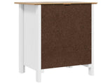 Bedside Cabinet HILL White and Honey Brown 46 x 35 x 65 cm 42025030