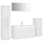 ZNTS Bathroom Furniture Set White Engineered Wood 3071378