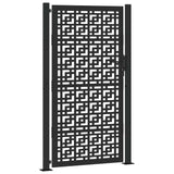 Garden Gate Black 100x175 cm Steel Cross Design 4101002