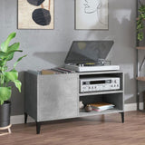 Record Cabinet Concrete Grey 84.5x38x48 cm Engineered Wood 831953