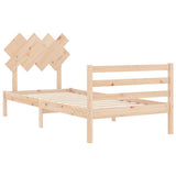 Bed Frame without Mattress Single Solid Wood 3195251