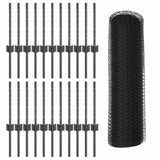 Fence with Post Grey 0.4 x 50 m Steel and PVC 3336877