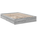 Bed Frame with Drawers without Mattress Grey Sonoma 120x200 cm 3280669