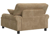 XL Armchair with Cushions Taupe 1.5 Lines Fabric 42043482