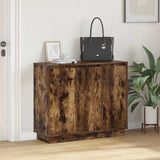 LED Sideboard Smoked Oak 90 x 32 x 75 cm Engineered Wood 869678