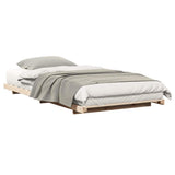 Bed Frame Brown 100 x 200 cm Solid Pine Wood 873085