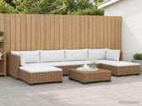 7 pcs Rattan Lounge Set with Cushions GENDT Natural Rattan 3429866