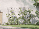 Garden Fence 3 pcs Black 110 x 40 cm Steel 42021362
