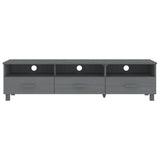 TV Cabinet HAMAR Dark Grey 158x40x40 cm Solid Wood Pine 340474