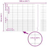 Field Fence Grey 1.6 x 10 m Steel 42005800
